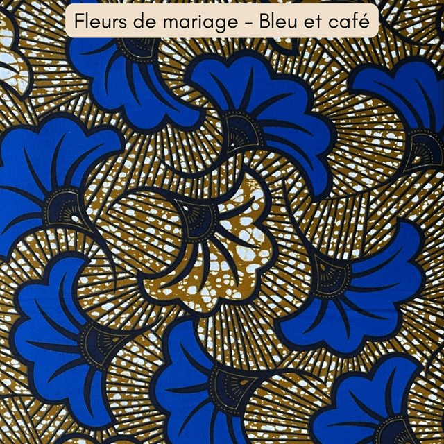 Habillage de poussette yoyo upcyclé - Fleur de mariage Bleu et café