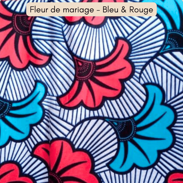 Habillage de poussette yoyo upcyclé - Fleur de mariage Bleu & Rouge