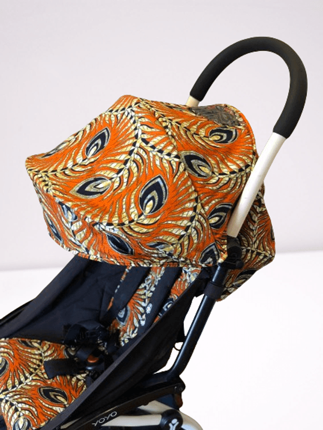 Habillage de poussette yoyo upcyclé - Calathéa